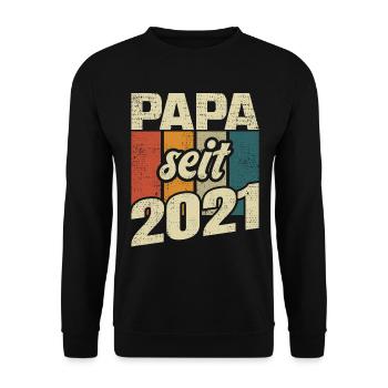 Papa Geschenk Papa 2021 Vater - Unisex Pullover - Schwarz - Vorne - Alina (178cm) & Michal (187cm)