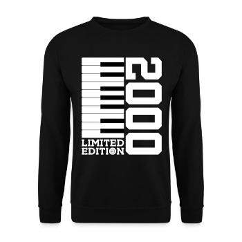KLAVIER 26. GEBURTSTAG PIANO LIMITED EDITION 2000 - Unisex Pullover - Schwarz - Vorne - Alina (178cm) & Michal (187cm)