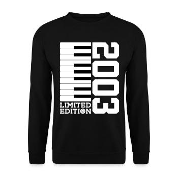 KLAVIER 23. GEBURTSTAG PIANO LIMITED EDITION 2003 - Unisex Pullover - Schwarz - Vorne - Alina (178cm) & Michal (187cm)