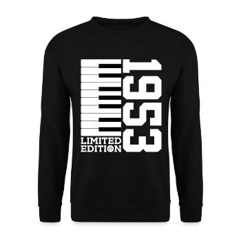 KLAVIER 73. GEBURTSTAG PIANO LIMITED EDITION 1953 - Unisex Pullover - Schwarz - Vorne - Alina (178cm) & Michal (187cm)