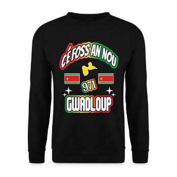 Geschenk Cé Foss An Nou 971 Gwadloup Guadeloupe - Unisex Pullover - Schwarz - Vorne - Alina (178cm) & Michal (187cm)