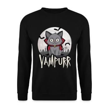 Vampurr - Sweat-shirt Unisexe - noir - Devant - Alina (178cm) & Michal (187cm)