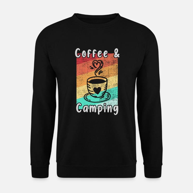 Camping and Coffee - Unisex Sweatshirt - black