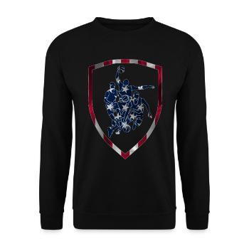 JOUEURS DE BASKET-BALL USA BASKETBALL - Sweat-shirt Unisexe - noir - Devant - Alina (178cm) & Michal (187cm)