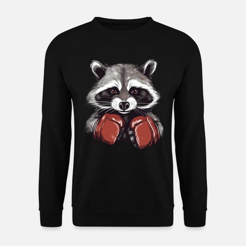 Waschbär boxen - Unisex Pullover - Schwarz