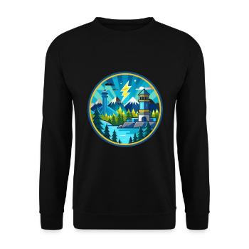 Thunder Bay - Unisex Sweatshirt - black - Front - Alina (178cm) & Michal (187cm)