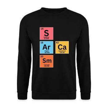 Sarcasme - Tableau périodique - Sweat-shirt Unisexe - noir - Devant - Alina (178cm) & Michal (187cm)