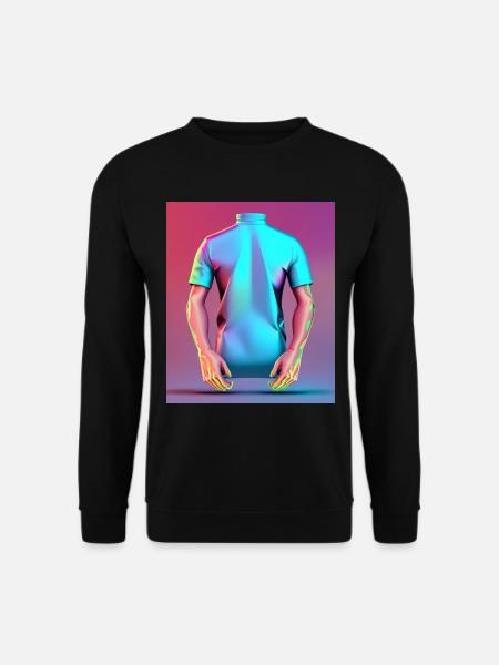 Ethereal Power: Holographic Muscles - Unisex Sweatshirt - black