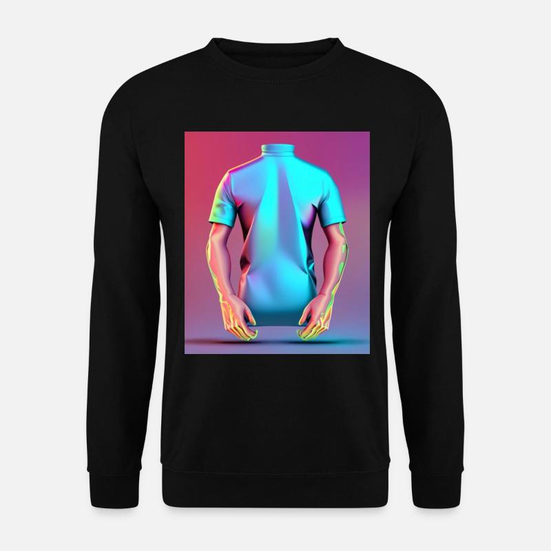 Ätherische Macht: Holographische Muskeln - Unisex Pullover - Schwarz