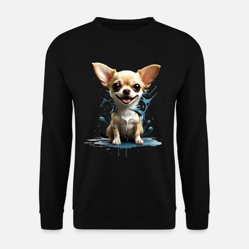 HUND CHIHUAHUA - Unisex Pullover - Schwarz