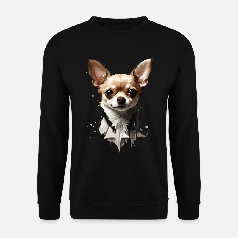 HUND SÜß CHIHUAHUA - Unisex Pullover - Schwarz
