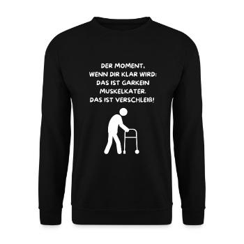 LE MOMENT OÙ VOUS RÉALISEZ QUE VOUS ÊTES VIEUX 2 - Sweat-shirt Unisexe - noir - Devant - Alina (178cm) & Michal (187cm)