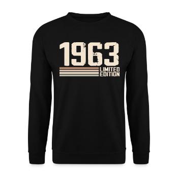1963 Vintage 1963 Birthday 1963 Retro 1963 - Unisex Sweatshirt - black - Front - Alina (178cm) & Michal (187cm)
