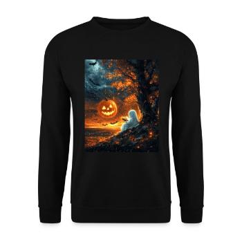 Cadeau d’Halloween Femmes Hommes Enfants Décoration - Sweat-shirt Unisexe - noir - Devant - Alina (178cm) & Michal (187cm)