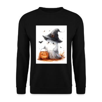 Cadeau d’Halloween Femmes Hommes Enfants Décoration - Sweat-shirt Unisexe - noir - Devant - Alina (178cm) & Michal (187cm)