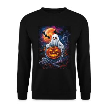 Cadeau d’Halloween Femmes Hommes Enfants Décoration - Sweat-shirt Unisexe - noir - Devant - Alina (178cm) & Michal (187cm)