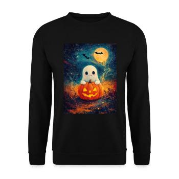 Cadeau d’Halloween Femmes Hommes Enfants Décoration - Sweat-shirt Unisexe - noir - Devant - Alina (178cm) & Michal (187cm)