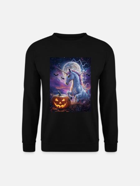 Halloween Geschenk Frauen Einhorn Männer Kinder - Unisex Pullover - Schwarz