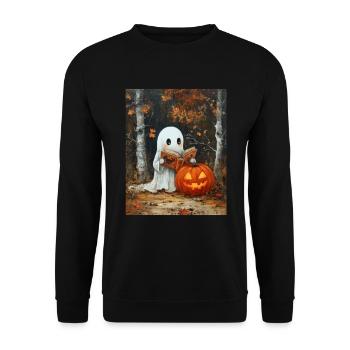 Cadeau d’Halloween Femmes Hommes Enfants Décoration - Sweat-shirt Unisexe - noir - Devant - Alina (178cm) & Michal (187cm)