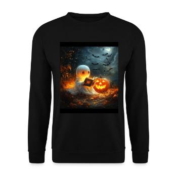 Cadeau d’Halloween Femmes Hommes Enfants Décoration - Sweat-shirt Unisexe - noir - Devant - Alina (178cm) & Michal (187cm)