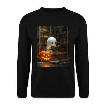 Cadeau d’Halloween Femmes Hommes Enfants Décoration - Sweat-shirt Unisexe - noir - Devant - Alina (178cm) & Michal (187cm)