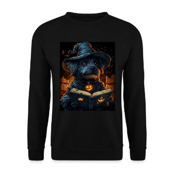 Halloween Cadeau Femmes Chien Hommes Enfants Décoration - Sweat-shirt Unisexe - noir - Devant - Alina (178cm) & Michal (187cm)