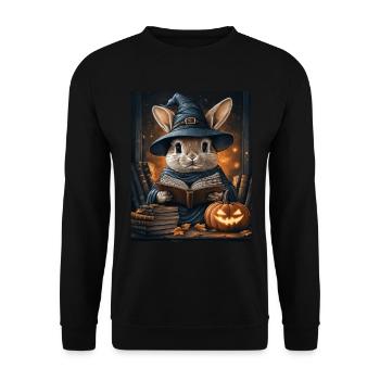Cadeau d’Halloween Femmes Lapin Hommes Enfants Décoration - Sweat-shirt Unisexe - noir - Devant - Alina (178cm) & Michal (187cm)