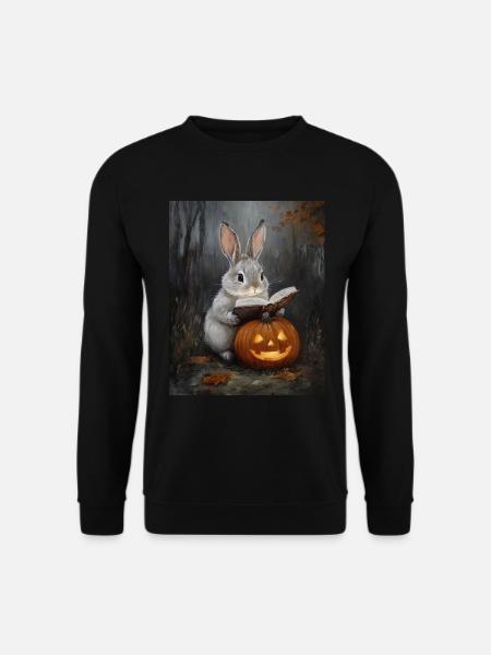 halloween kanin gåva kvinnor män barn dekoration - Unisextröja - svart