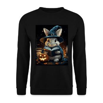 Cadeau d’Halloween Femmes Lapin Hommes Enfants Décoration - Sweat-shirt Unisexe - noir - Devant - Alina (178cm) & Michal (187cm)