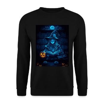 Halloween Cadeau Femmes Sorcière Hommes Enfants Décoration - Sweat-shirt Unisexe - noir - Devant - Alina (178cm) & Michal (187cm)