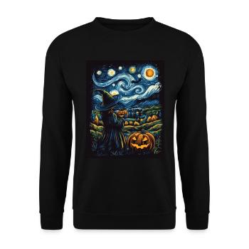 Halloween Cadeau Femmes Sorcière Hommes Enfants Décoration - Sweat-shirt Unisexe - noir - Devant - Alina (178cm) & Michal (187cm)