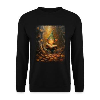 Christmas Elf Women Men Children Christmas - Unisex Sweatshirt - black - Front - Alina (178cm) & Michal (187cm)