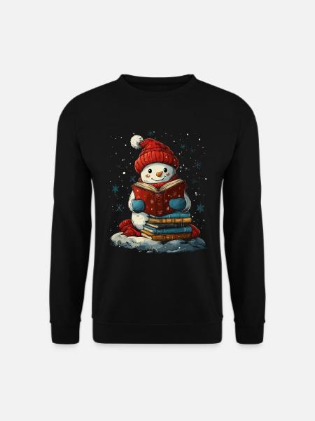 Schneemann Weihnachten Deko Frauen Männer Kinder - Unisex Pullover - Schwarz