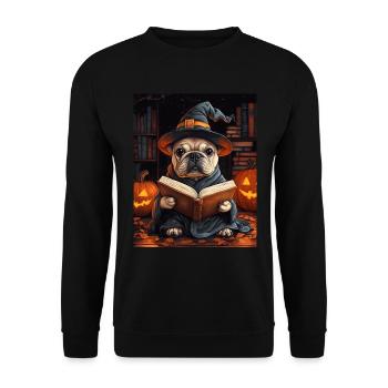 Halloween Cadeau Femmes Chien Hommes Enfants Décoration - Sweat-shirt Unisexe - noir - Devant - Alina (178cm) & Michal (187cm)