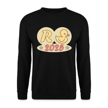 Ente Rente 2025 Pension Ruhestand Opa Oma Rentner - Unisex Pullover - Schwarz - Vorne - Alina (178cm) & Michal (187cm)