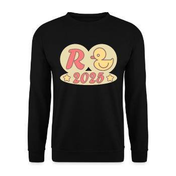 Duck Pension 2025 Pension Retirement Grandpa Grandma Pensioner - Unisex Sweatshirt - black - Front - Alina (178cm) & Michal (187cm)