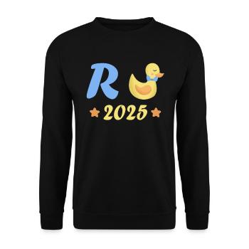 Duck Pension 2025 Pension Retirement Grandpa Grandma Pensioner - Unisex Sweatshirt - black - Front - Alina (178cm) & Michal (187cm)