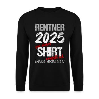Pension 2025 Cadeau Pension 2025 Retraite Grand-père - Sweat-shirt Unisexe - noir - Devant - Alina (178cm) & Michal (187cm)