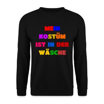 Costume de Carnaval Cadeau Femme Carnaval Carnaval - Sweat-shirt Unisexe - noir - Devant - Alina (178cm) & Michal (187cm)