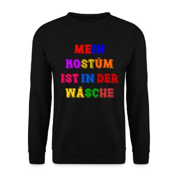 Costume de Carnaval Cadeau Femme Carnaval Carnaval - Sweat-shirt Unisexe - noir - Devant - Alina (178cm) & Michal (187cm)