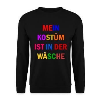 Costume de Carnaval Cadeau Femme Carnaval Carnaval - Sweat-shirt Unisexe - noir - Devant - Alina (178cm) & Michal (187cm)