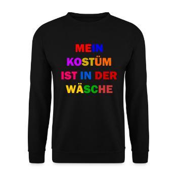 Costume de Carnaval Cadeau Femme Carnaval Carnaval - Sweat-shirt Unisexe - noir - Devant - Alina (178cm) & Michal (187cm)
