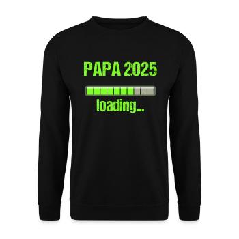 Dad 2025 Gift Men Men Father Pregnant - Unisex Sweatshirt - black - Front - Alina (178cm) & Michal (187cm)