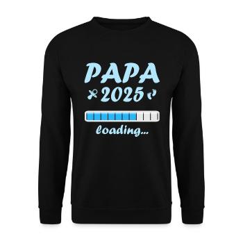 Dad 2025 Gift Men Men Father Pregnant - Unisex Sweatshirt - black - Front - Alina (178cm) & Michal (187cm)