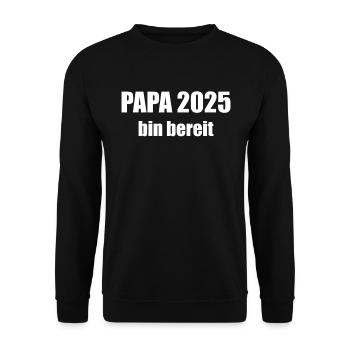 Dad 2025 Gift Men Men Father Pregnant - Unisex Sweatshirt - black - Front - Alina (178cm) & Michal (187cm)