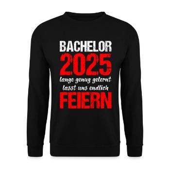 Bachelor 2025 Assez appris Cadeau Etudiant Uni - Sweat-shirt Unisexe - noir - Devant - Alina (178cm) & Michal (187cm)
