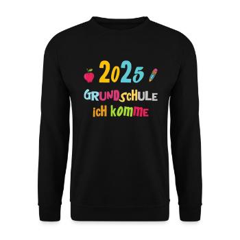 School Child 2025 Young Girls School Enrollment 2025 Decoration - Unisex Sweatshirt - black - Front - Alina (178cm) & Michal (187cm)