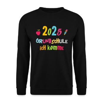 School Child 2025 Young Girls School Enrollment 2025 Decoration - Unisex Sweatshirt - black - Front - Alina (178cm) & Michal (187cm)