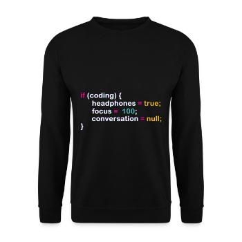Programmer Humor Code Joke for IExperten - Unisex Sweatshirt - black - Front - Alina (178cm) & Michal (187cm)