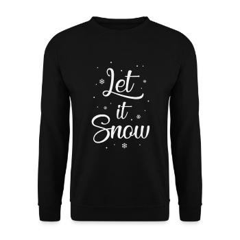 Let it snow - Unisex Pullover - Schwarz - Vorne - Alina (178cm) & Michal (187cm)